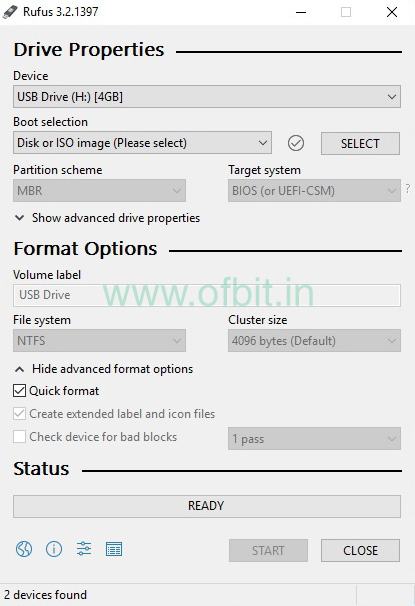 rufus create bootable usb image