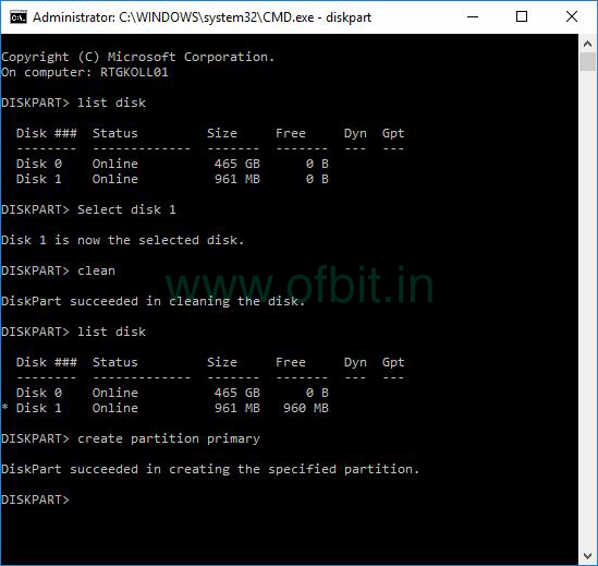 DiskPart-Create-Partition-Primary-Ofbit.in