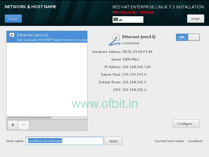 RHEL-7-Network-Hosname-Ofbit.in