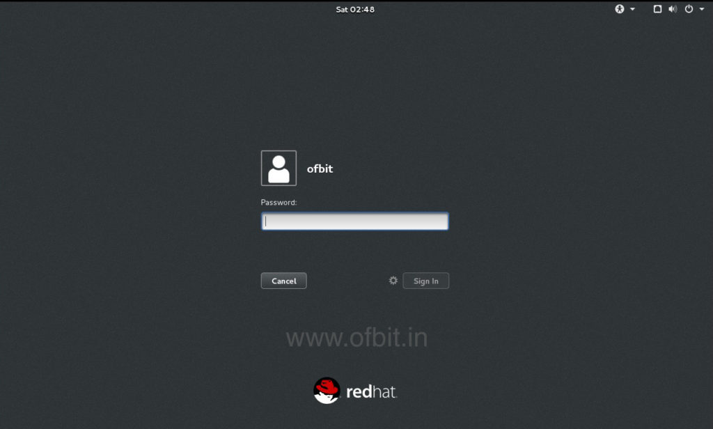 RHEL-7-Log-On-Screen-Ofbit.in