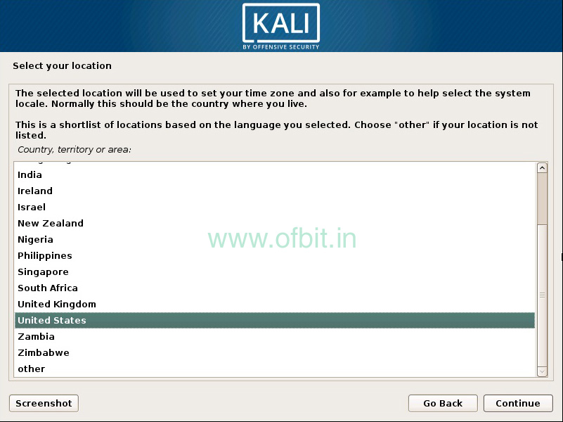 Kali-Linux-Select-Location-Ofbit.in