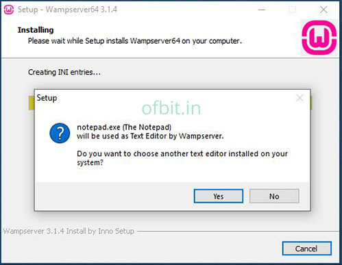 WAMP-Server-Default-Text-Editor-Yes-Ofbit.in