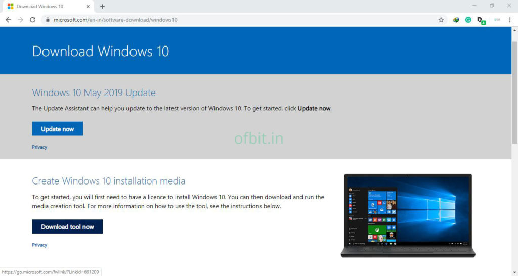 media creation tool microsoft windows 10 download