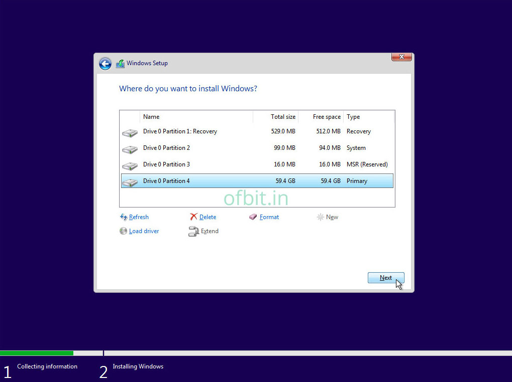 windows 10 installation drive