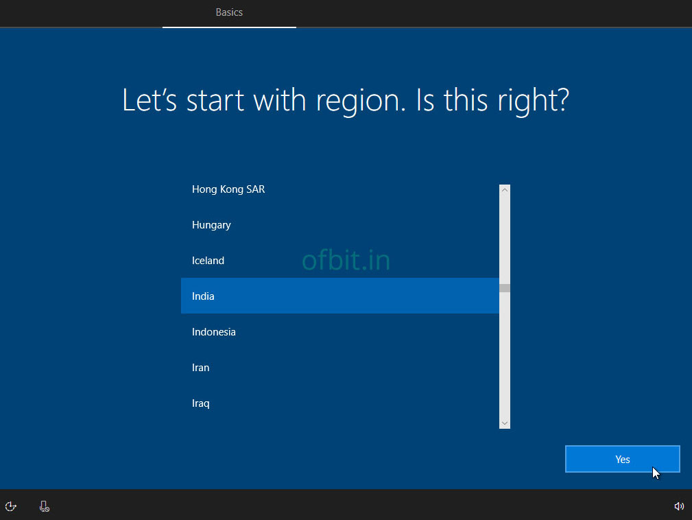 Install-Windows-10-Select-Region-Ofbit.in