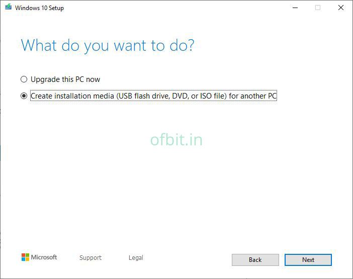 microsoft installation media creation tool windows 10 pro