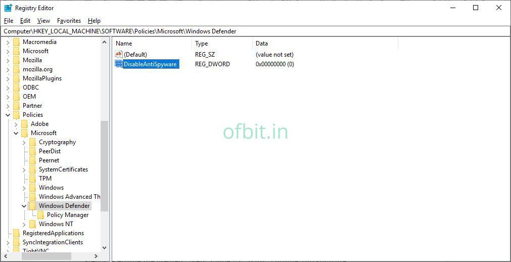 Disable-Windows-Defender-DisableAntiSpyware-1-Ofbit.in