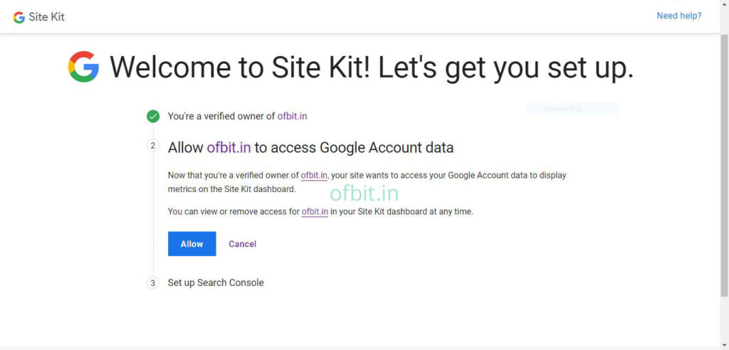 Google-Site-Kit-Click-Allow-Ofbit.in
