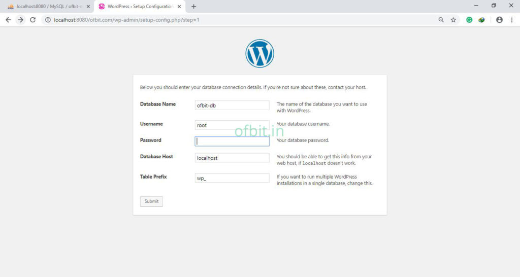 WordPress-Configuration-Details-Ofbit.in