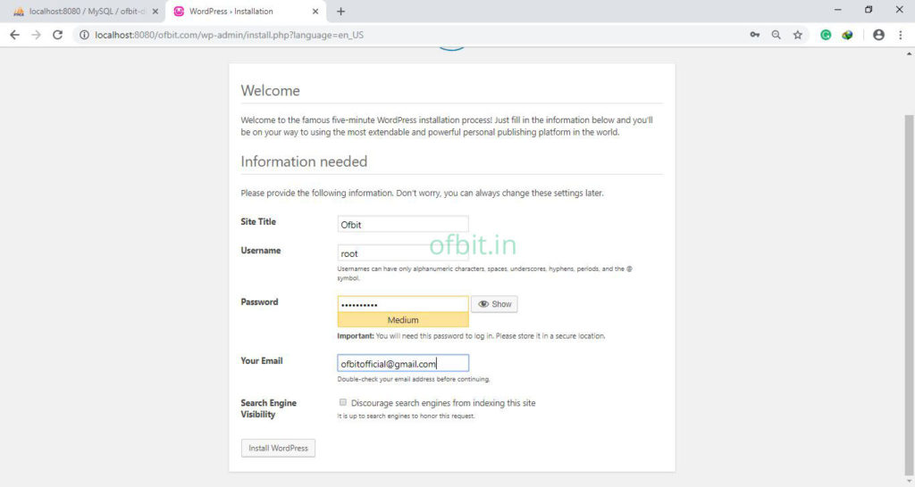 WordPress-Welcome-Screen-Ofbit.in