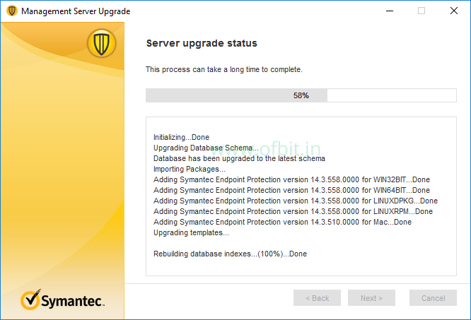 upgrade symantec endpoint protection manager 12.1.6