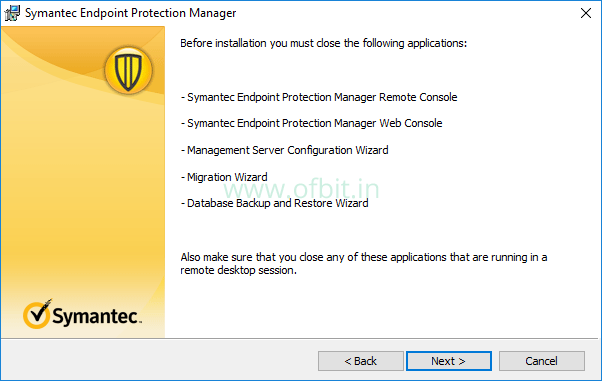 symantec endpoint manager 14 error 1305
