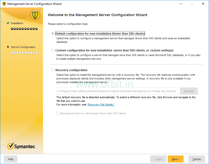 Installing Symantec Endpoint Protection Select Configuration Type-Ofbit.in