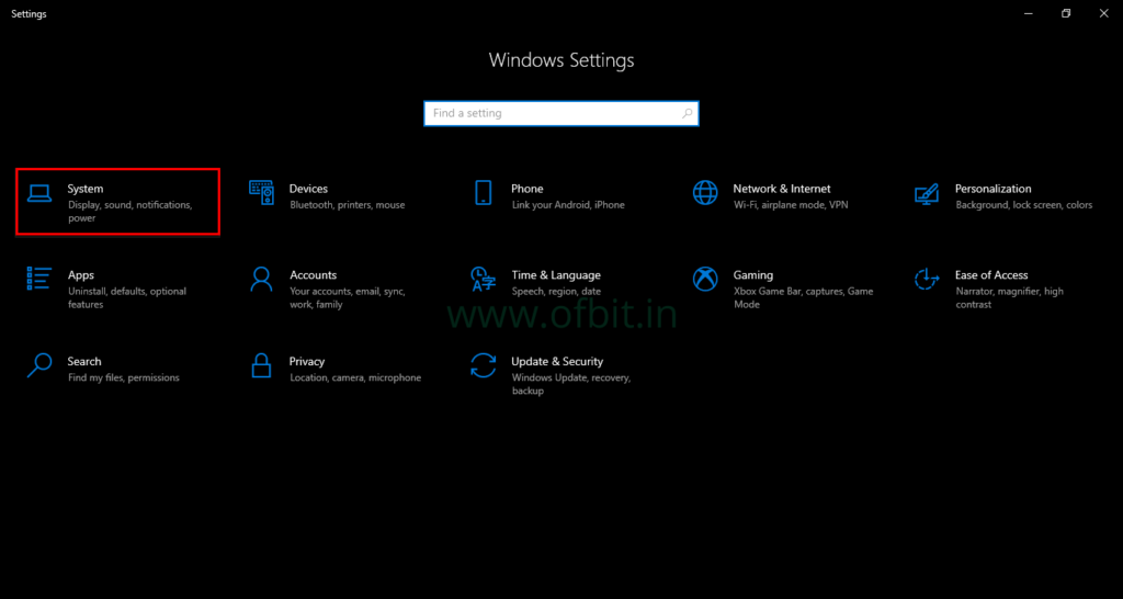 Windows 10 Clipboard History-Windows Settings-System