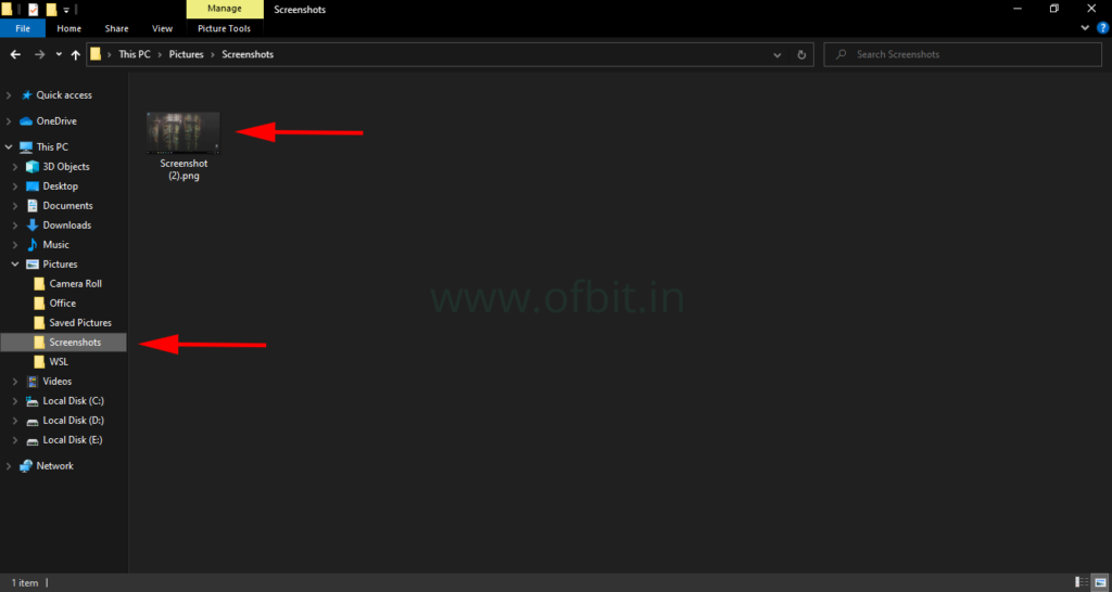 Windows 10 Screenshot-Print Screen-Ofbit