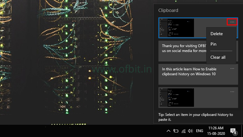 android clipboard history clear