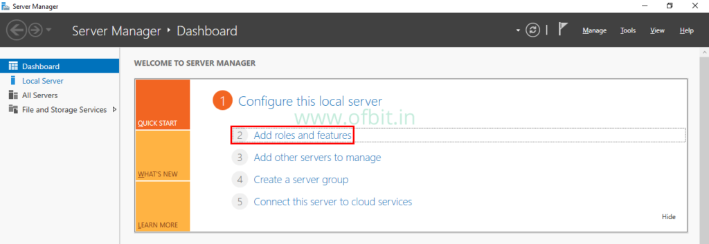 Server Manager-Add Roles and Features-OFBIT.in