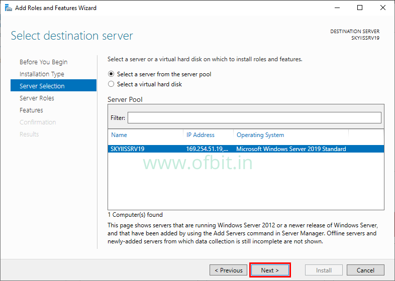Windows-Server-Select-Destination-Server-OFBIT.in