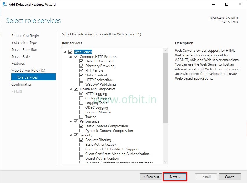Select-Web-Server-(IIS)-Role-Services-Windows-Server-2019-OFBIT.in
