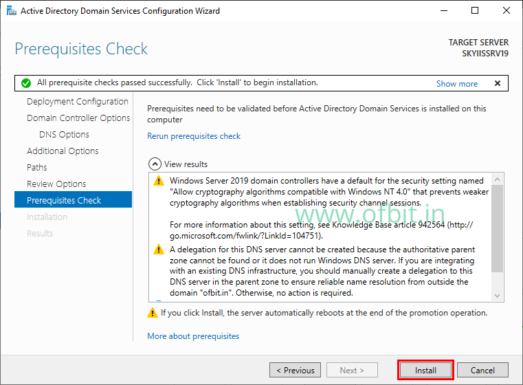 Setup-Active-Directory-Verify-the-Prerequisites-Check-OFBIT.in