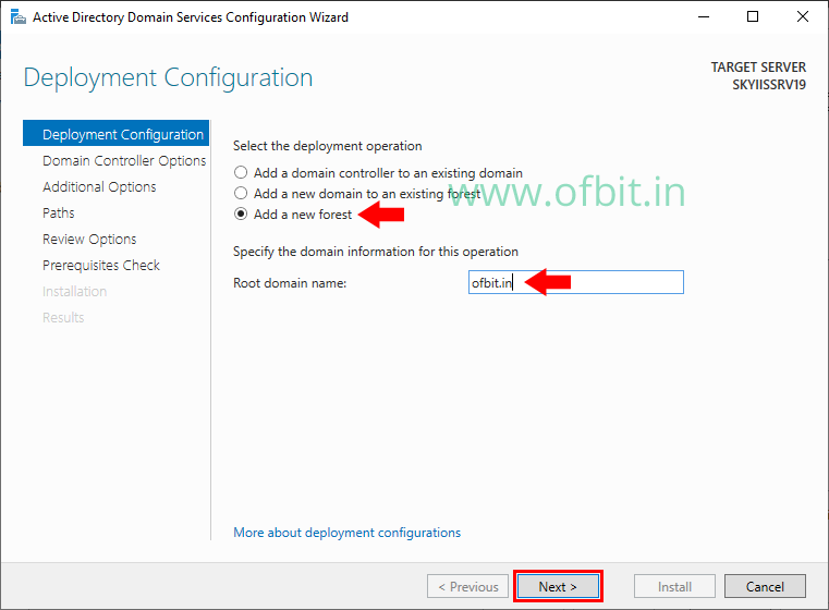 Setup Active Directory-Add a New Forest-Ofbit.in