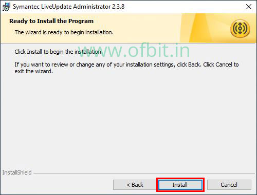 Install Symantec LUA.Ofbit.in