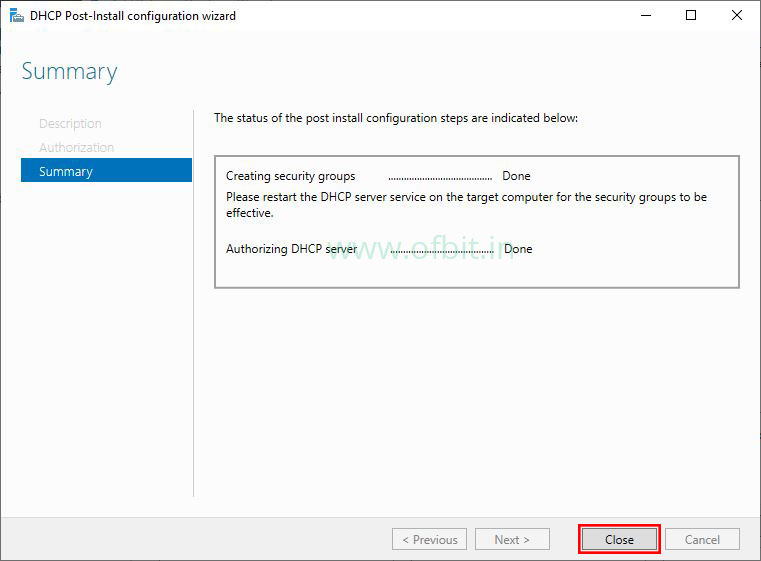 DHCP Configuration Status-Click Close-Ofbit.in