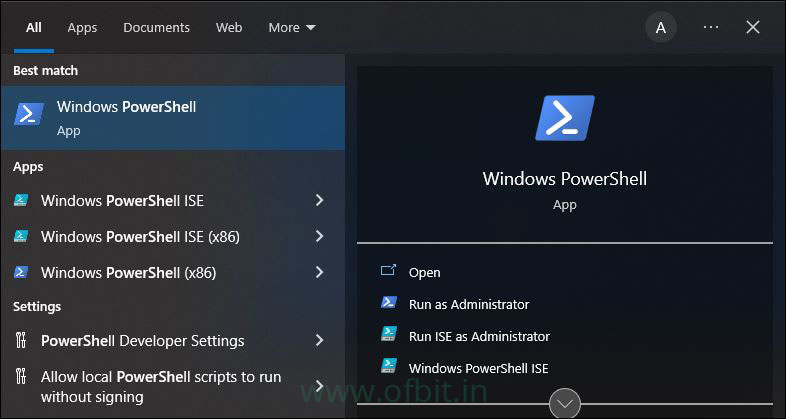 Open-PowerShell-OFBIT.in