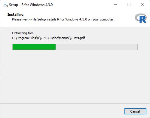 Installation of R is Currently in Progress