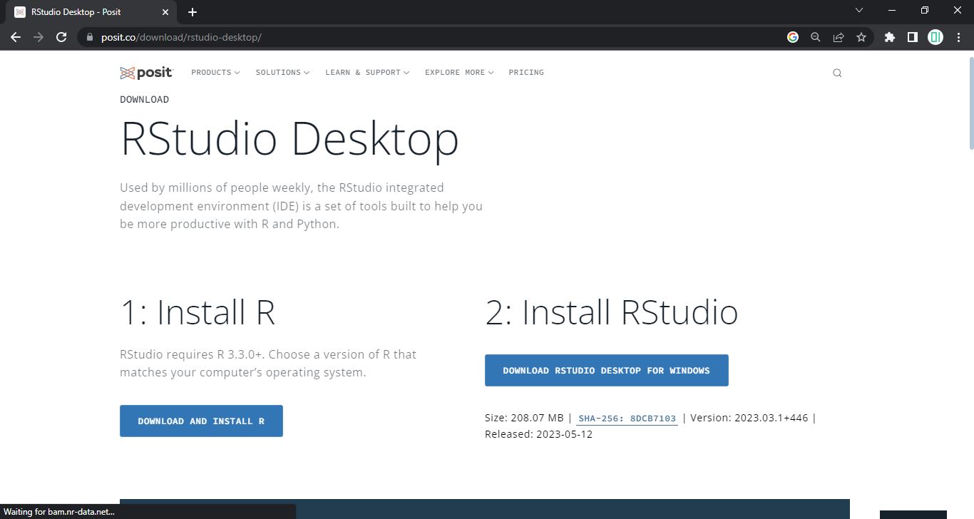 rstudio desktop download