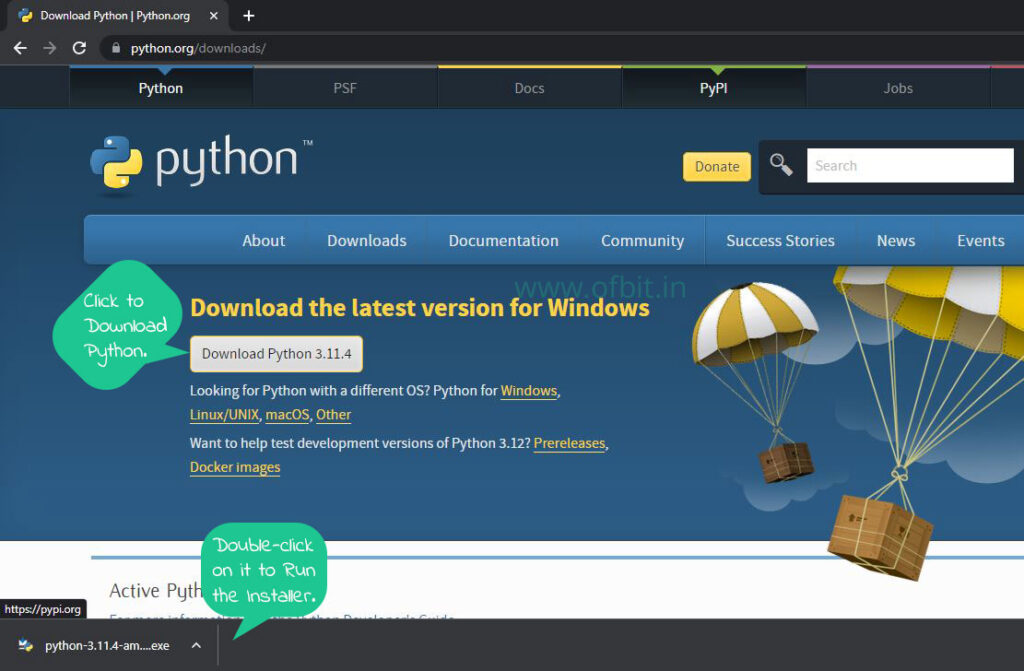 Download Python for Windows-OFBIT.in